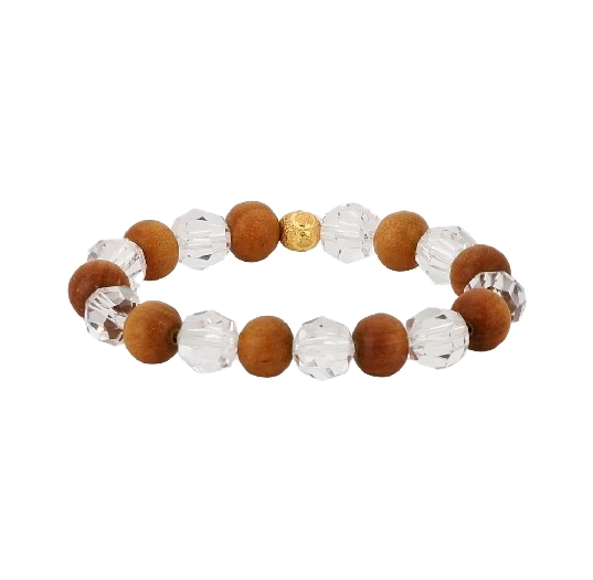 Wood Crystal Bracelet
