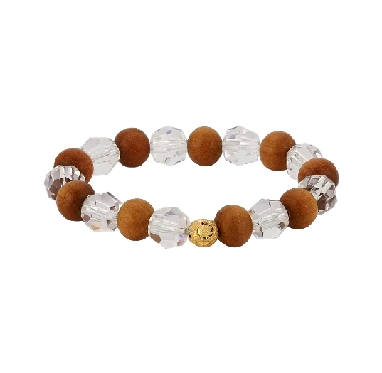 Wood Crystal Bracelet
