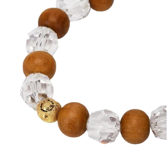 Wood Crystal Bracelet