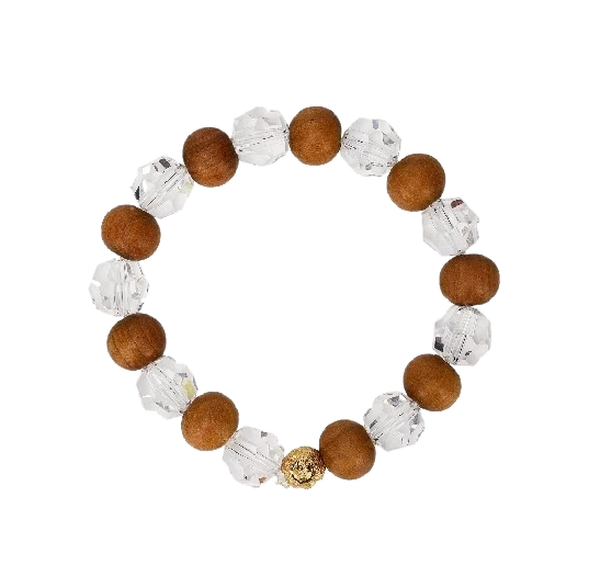 Wood Crystal Bracelet